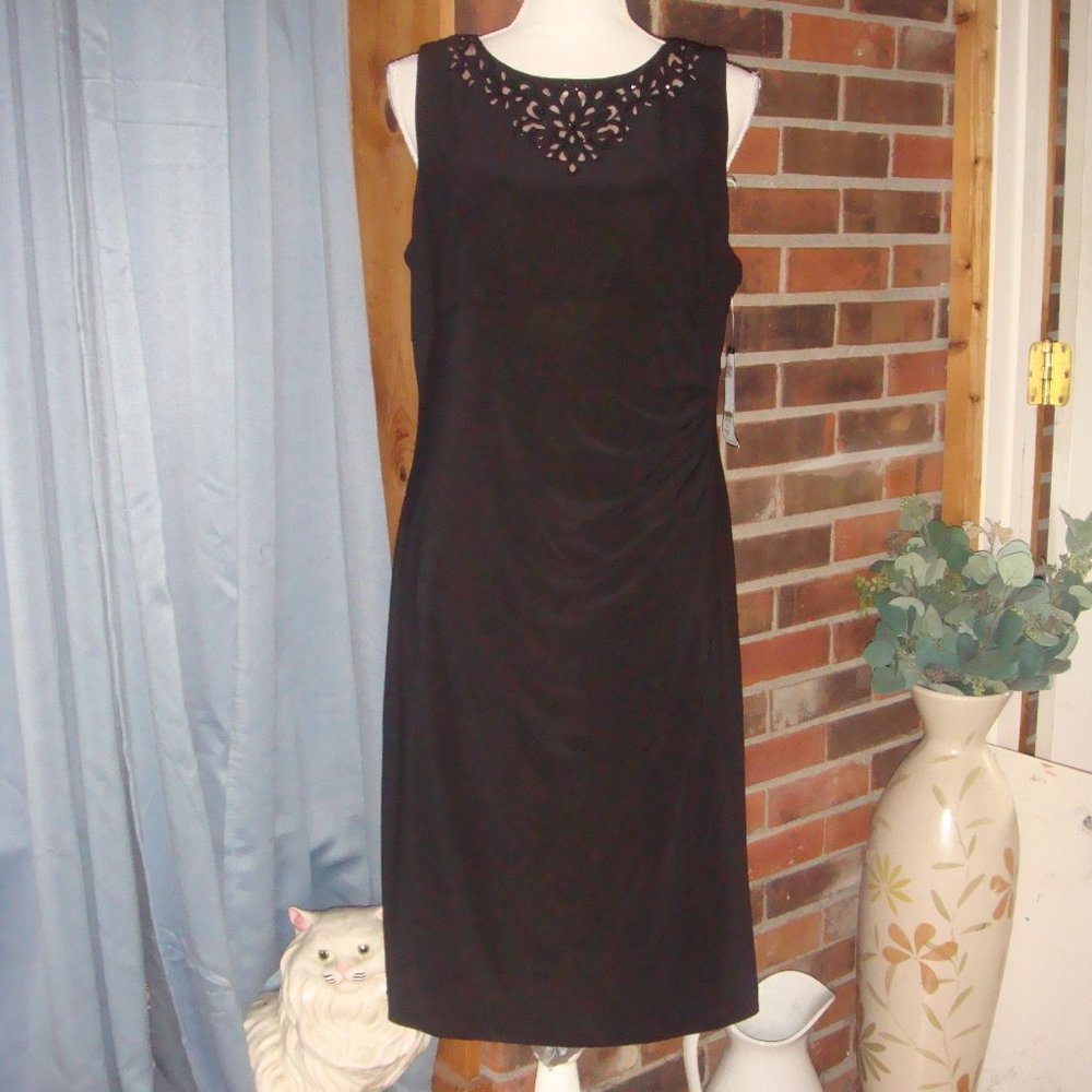 Jessica Howard Black Little Laser Cut Dress 14